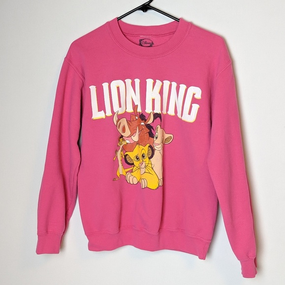 Disney Sweaters - Disney Lion King, pink crew neck sweater, small